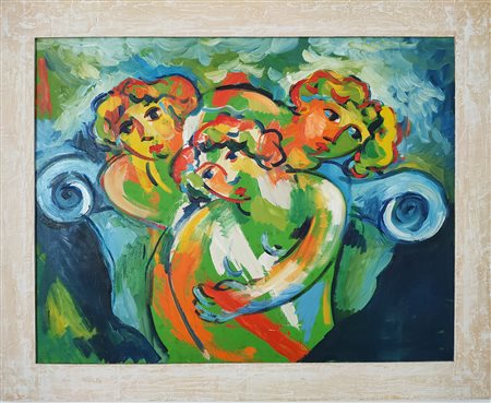 Mimmo Germanà, "Senza Titolo", 1991, olio su tela, 60x90 cm