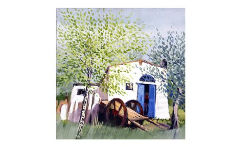 Guido Giancaterino, "Casa con carretto", 2000