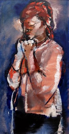 FERNANDO FARULLI, Signora in rosa, 1959