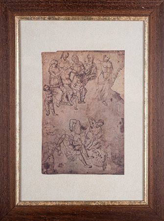 Lotto di due stampe a soggetto religioso