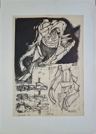 Trubbiani Valeriano - Disegno per una scultura dell'impennata, 1964