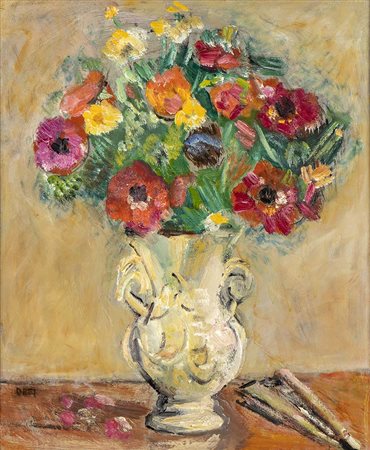 ERCOLE DREI (Faenza, 1886 - Roma, 1973): Vaso di fiori