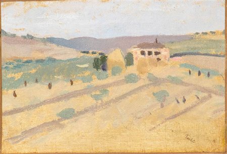 AMERIGO BARTOLI NATINGUERRA (Terni, 1890 - Roma, 1971): Paesaggio umbro, 1932