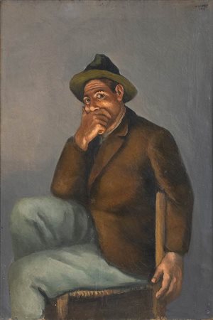 ALBERTO ZIVERI (Roma, 1908 - 1990): Interno, 1938