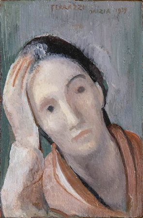 FERRUCCIO FERRAZZI (Roma, 1891 - 1978): Studio per Orizia, 1939