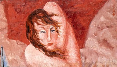 ADRIANA PINCHERLE (Firenze, 1905 - 1996): Le braccia intorno alla testa, 1933