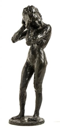 LUIGI BROGGINI (Cittiglio, 1908 - Milano 1983): Ragazza che si sistema i capelli, 1938