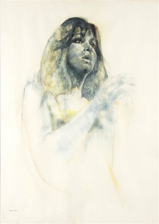 RENZO VESPIGNANI (Roma, 1924 - 2001): Nudo di donna, 1968