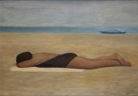 WALTER LAZZARO (Roma, 1914 - Milano, 1989): La solitudine, 1958