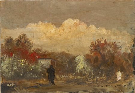 PIETRO ANNIGONI  (Milano, 1910 - Firenze, 1988) : Paesaggio autunnale 