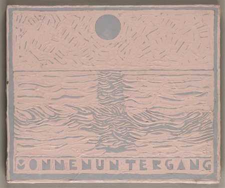 ALDO MONDINO (Torino, 1938 - 2005): Sonnenuntnergang