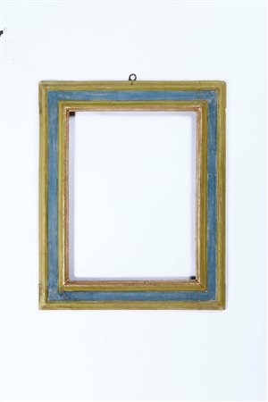 Cornice a cassetta in legno laccato e dorato. Toscana XVII secolo