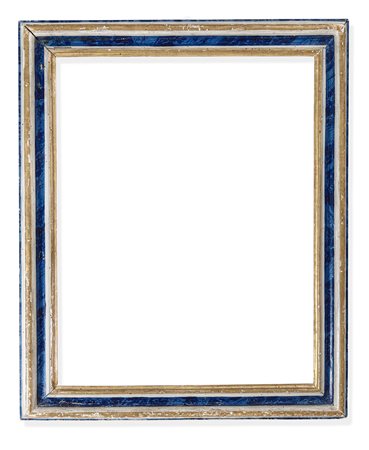 Cornice Salvator Rosa in legno marmorizzato e dorato. Centro Italia XVIII secolo