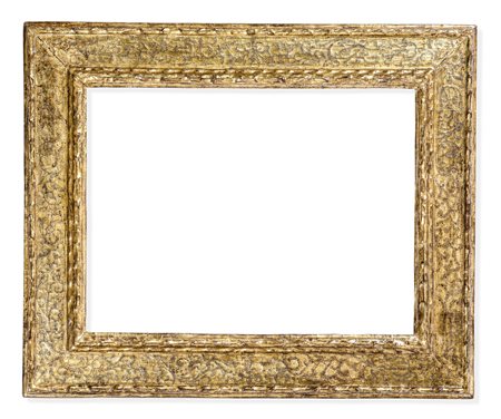 Cornice decorata in pastiglia dorata. Marche inizio XVI secolo