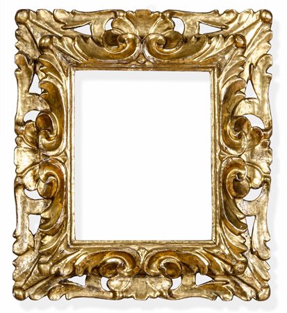 Cornice in legno intagliato e dorato. Firenze XVII secolo