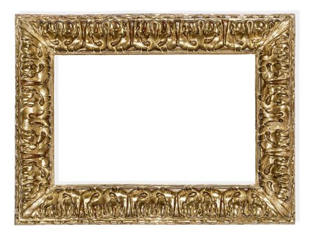 Cornice intagliata e dorata a foglia di cavolo. Bologna XVII secolo