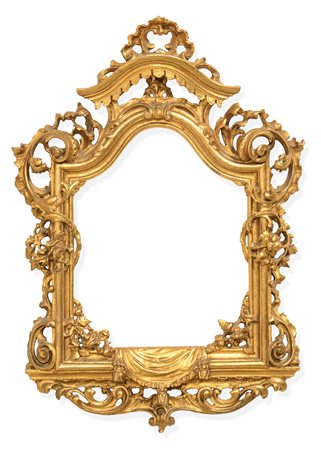 Specchiera in legno intagliato e dorato. XX secolo