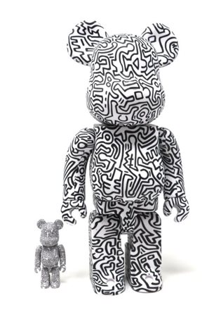 BE@RBRICK Tokyo (Japan) 2001 Keith Haring #4 400% & 100% 2018 Scultura...