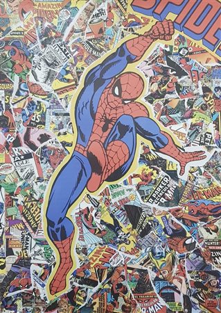 ALIZZI UMBERTO Padova (Padova) 1991 Spider Man 2014 Collage e Tecnica Mista...