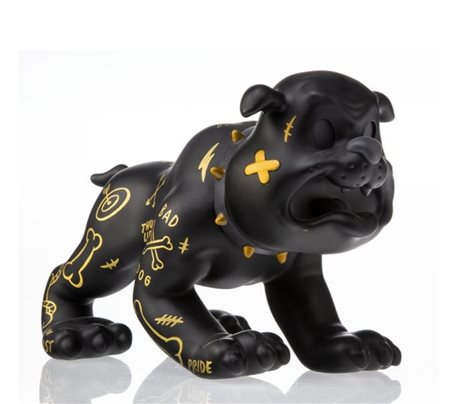 ESCRIVA COTÉ Valencia (Spain) 1982 Creepy Dog (Black Edition) Scultura in...