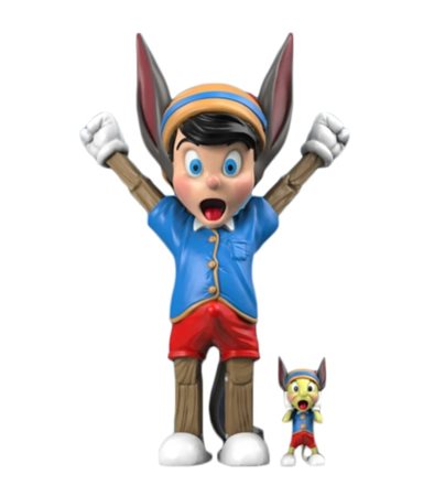 GACE JUCE Parigi (Parigi) 2021 A Wood Awakening Donkey Bff 2021 Scultura...