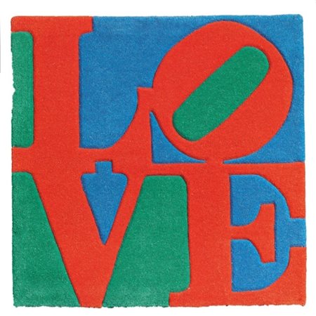 INDIANA ROBERT New Castle (Indiana) 1928 Classic LOVE 2007 Tappeto Lavorato a...