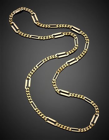 WEINGRILL
Collier a catena in oro giallo e bianco maglia groumette con distanzi