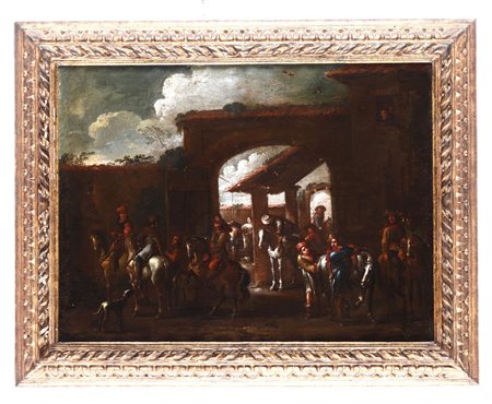 Cornelio De Wael (1592 Anversa-1667 Roma) cerchia di, Scene di genere