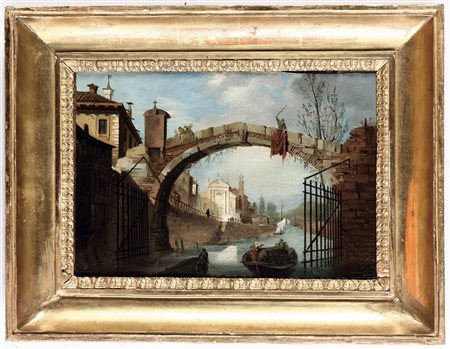 Veduta di città Scuola lombarda del XIX secolo