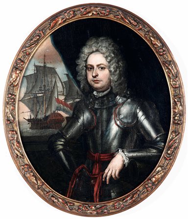 Arnold Boonen (1669 Dordrecht-1729 Amsterdam), Ritratto dell'ammiraglio Giovanni Guglielmo Friso van Nassau-Dietz