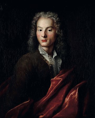 Jacob van Schuppen (1670 Fontainebleau-1751 Vienna), Ritratto di gentiluomo con drappo rosso