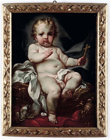 Sebastiano Conca (1676/1680 Gaeta-1764 Napoli) attribuito a, Gesù Bambino Benedicente