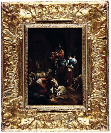 Jan Frans Soolmaker (1635 Anversa-1665 ca), Interno di stalla