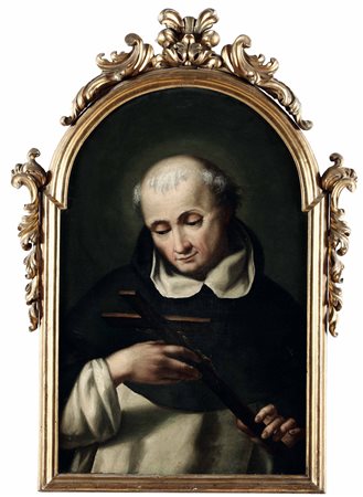 Santo con crocifisso Scuola del XVIII secolo