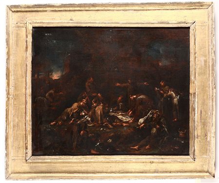 Alessandro Magnasco (1667 Genova-1749 Genova) attribuito a, Monaci a refezione