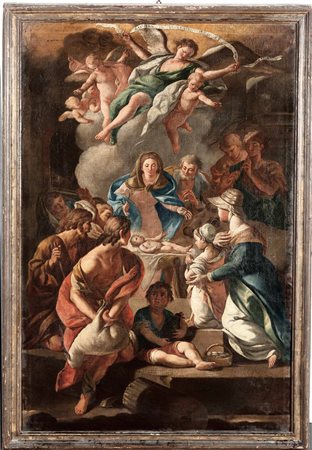 Adorazione dei pastori e Natività Scuola napoletana del XVIII secolo