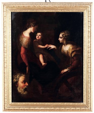 Girolamo Francesco Mazzola detto il Parmigianino (1503 Parma-1540 Parma) copia da, Matrimonio mistico di Santa Caterina