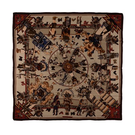 Hermès - Grand foulard Kachinas