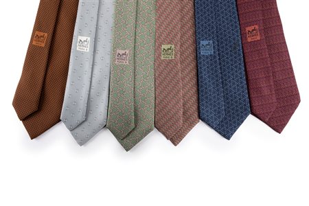 Hermès - Lotto di sei cravatte