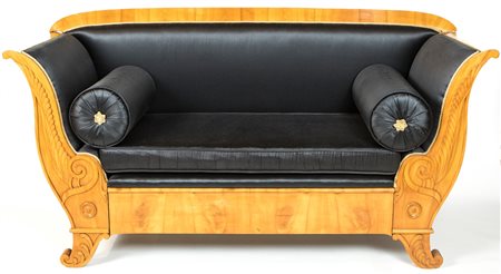  
Divano in legno di betulla, prima metà del XIX secolo 
 cm100x200x70