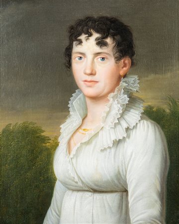 Pittore Neoclassico (1:Principale) (0 - 0) 
Ritratto di gentildonna 
olio su tela cm 65x52 - con la cornice: cm 76x65