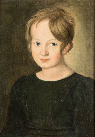 Pittore degli inizi del XIX secolo (0 - 0) 
Ritratto di bambina 
olio su tela cm 40x29 - con la cornice: cm 52,5x41,5