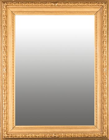  
Cornice in legno dorato d'epoca Impero con specchio, XIX secolo 
 cm 122x158