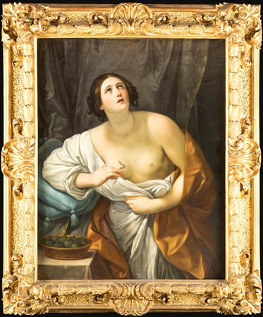 Pittore del XIX secolo ( - ) 
Cleopatra che si uccide con l'aspide 
olio su tela cm 125x100 - con la cornice: cm 157x132