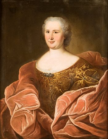Pittore del XVIII secolo (1:Principale) ( - ) 
Ritratto di gentildonna con morbida stola in velluto rosso 
olio su tela cm 81x65 - con la cornice: cm 95x78