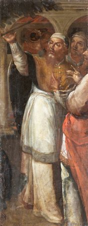 Pittore del XVIII secolo ( - ) 
Profeti nel tempio 
olio su tela cm 135,5x55