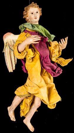  
Grande figura da presepe: angelo, fine del XVIII/inizi del XIX secolo 
 altezza cm 58