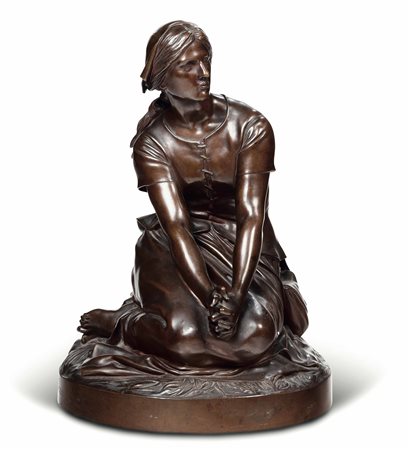 Henri-Michelle Chapu (1833 Le Mée-sur-Seine-1891 Parigi), Giovanna d'Arco a Domremy