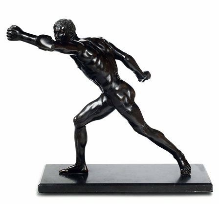 Scultura in bronzo raffigurante gladiatore. Fonditore del XX secolo