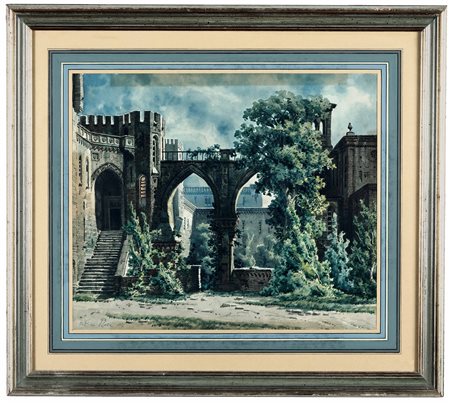 Paesaggio con architetture Vittorio Rota (1864 - 1931)